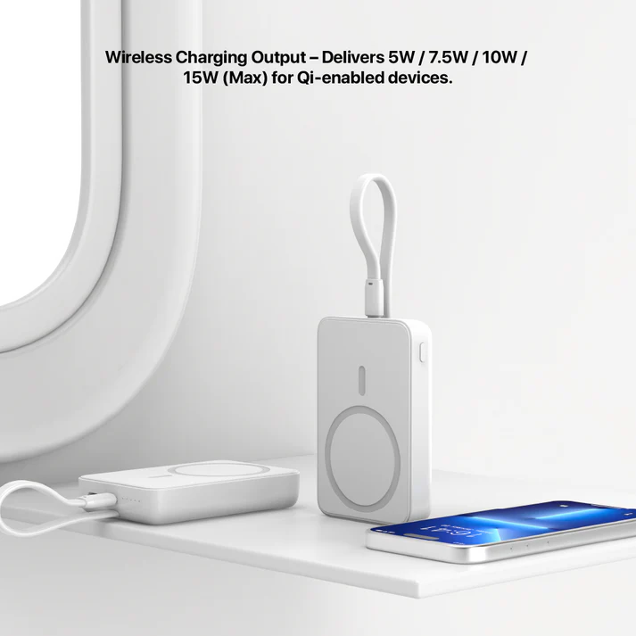 MagPower 10000mAh Power bank with inbuilt USB-C cable