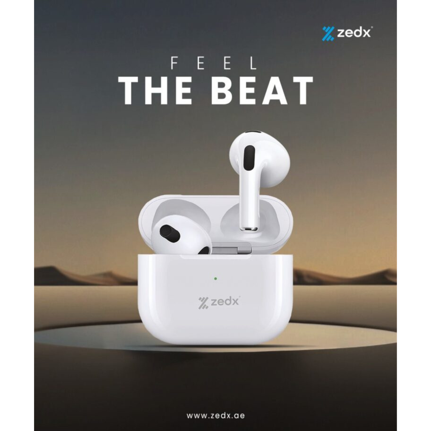 ZEDX ZeePods ULTRA- True Wireless Stereo (TWS) – charging case holds 300 mAh