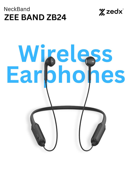 ZEDX ZEEBAND Wireless Earphones – ZB24 | Sports Bluetooth Headphones with Long Battery Life