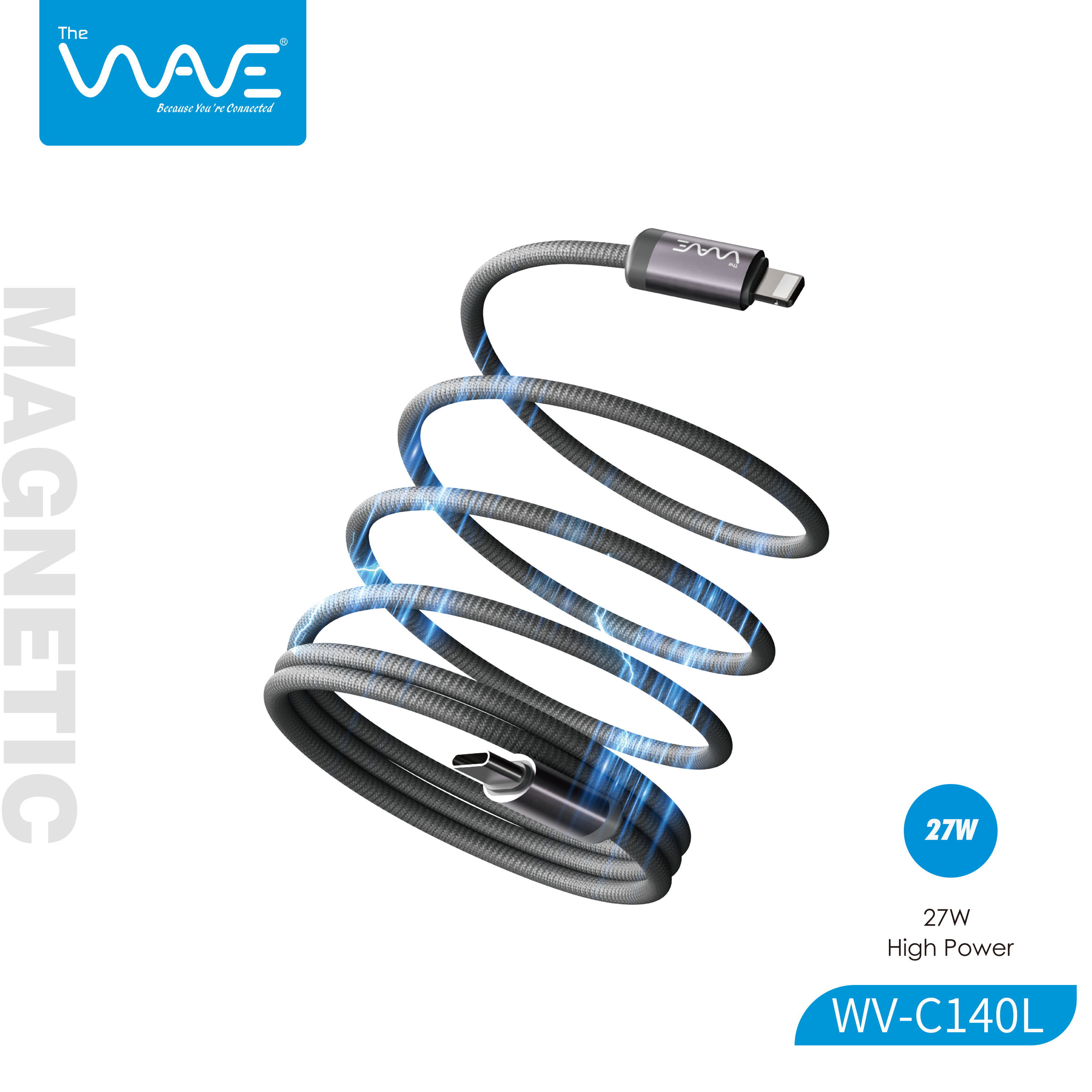 Wave Magnet Cable Type C - Lightning 27W C140L
