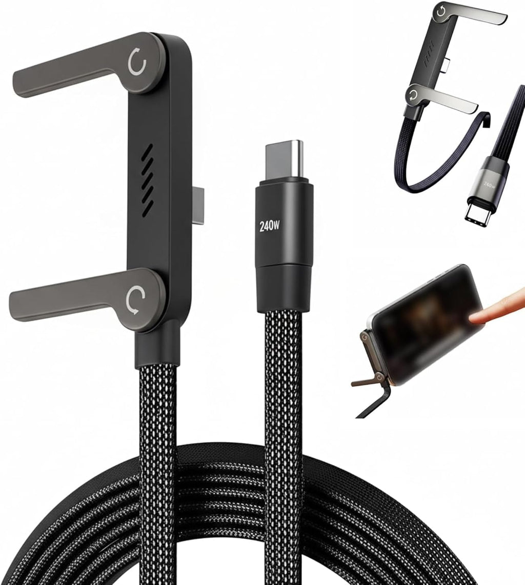 MORAYA Vector-04 2 in 1 Stand Charger Cable, 240W