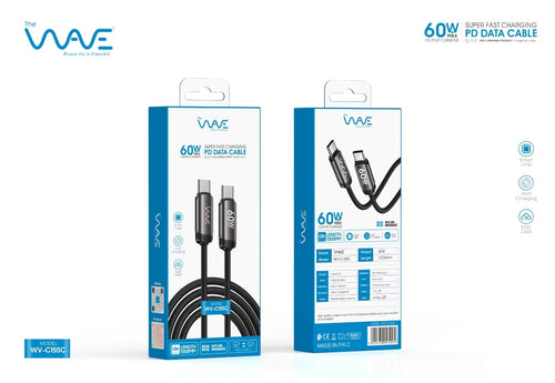 Wave Nylon Braided Type C To Type C Cable 60W C155C
