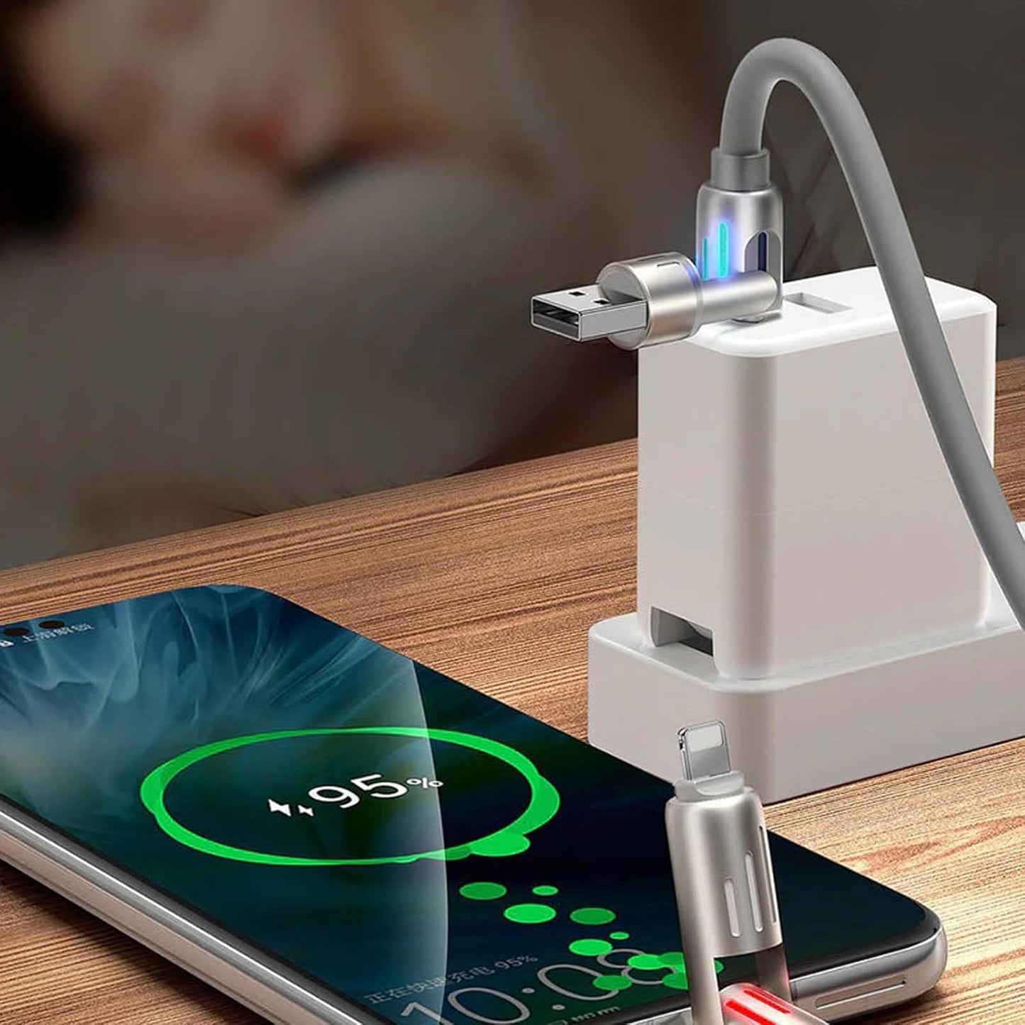 MORAYA | AXIS-01 | 4-in-1 Multi Charging Cable with Reinforced Silicone Coating & Metal Connectors | Universal Fast Charge Cable for Multiple Devices