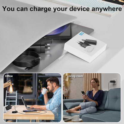 45W Super Fast Charger for Samsung Galaxy Charger Head with 1M Charging Cable