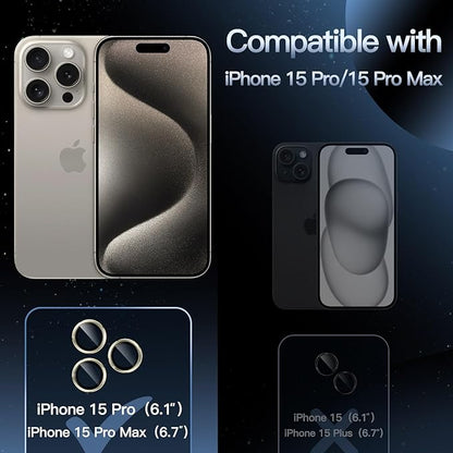 Camera Lens Protector for iPhone 15 Pro and Pro Max