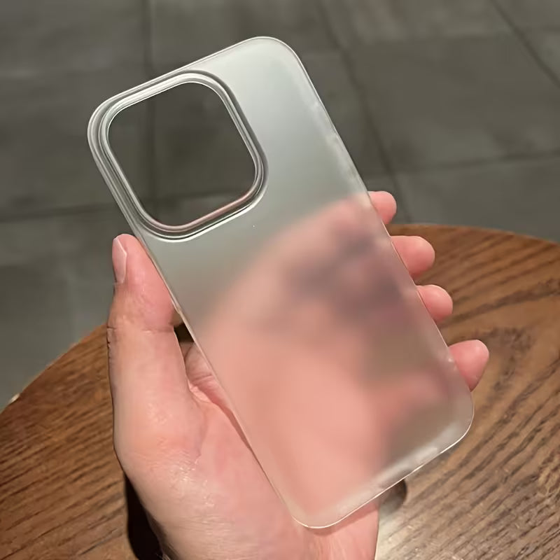 جراب هاتف شفاف صلب غير لامع فائق النحافة لهاتف iPhone 15 Pro Max، غطاء نحيف مقاوم للصدمات