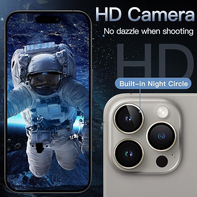 Camera Lens Protector for iPhone 15 Pro and Pro Max