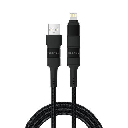 كابل مضفر 4 في 1 بقوة 60 واط وبطول 1 متر 