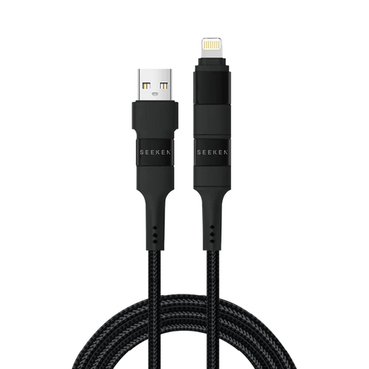 كابل مضفر 4 في 1 بقوة 60 واط وبطول 1 متر 