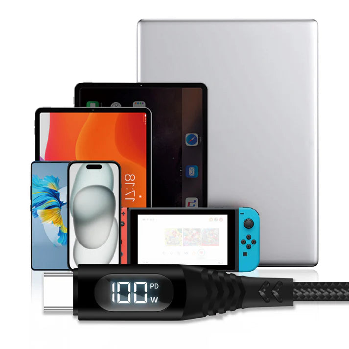 باور فيو برو - كابل رقمي مضفر بقوة ١٠٠ واط 