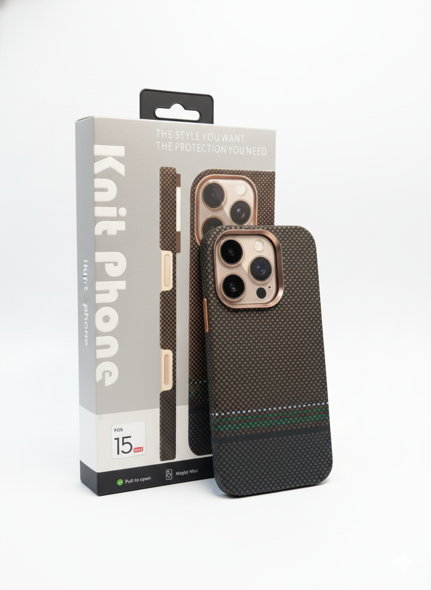 جراب Knit Texture MagSafe المتوافق مع iPhone 15 Pro - نحيف ومتين وأنيق