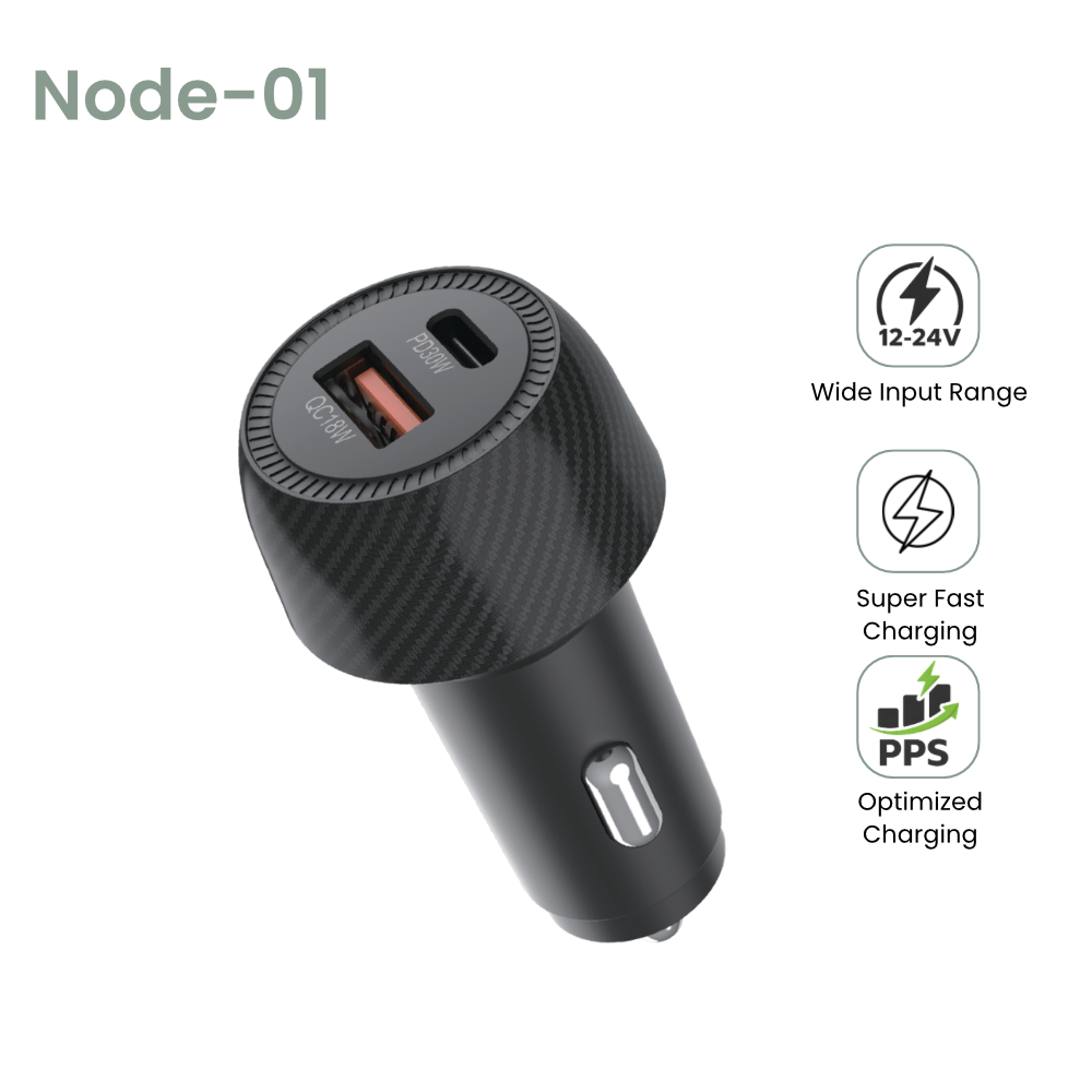 MORAYA NODE-01 48W USB C Car Charger