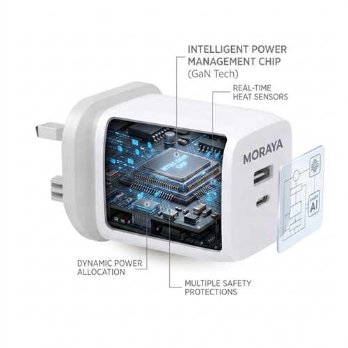 MORAYA CORE-01 65W GaN Fast Charging Adapter