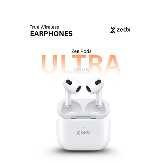 ZEDX ZeePods ULTRA- True Wireless Stereo (TWS) – charging case holds 300 mAh