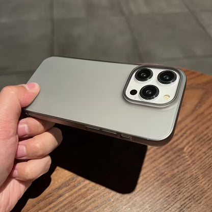 جراب هاتف شفاف صلب غير لامع فائق النحافة لهاتف iPhone 15 Pro Max، غطاء نحيف مقاوم للصدمات