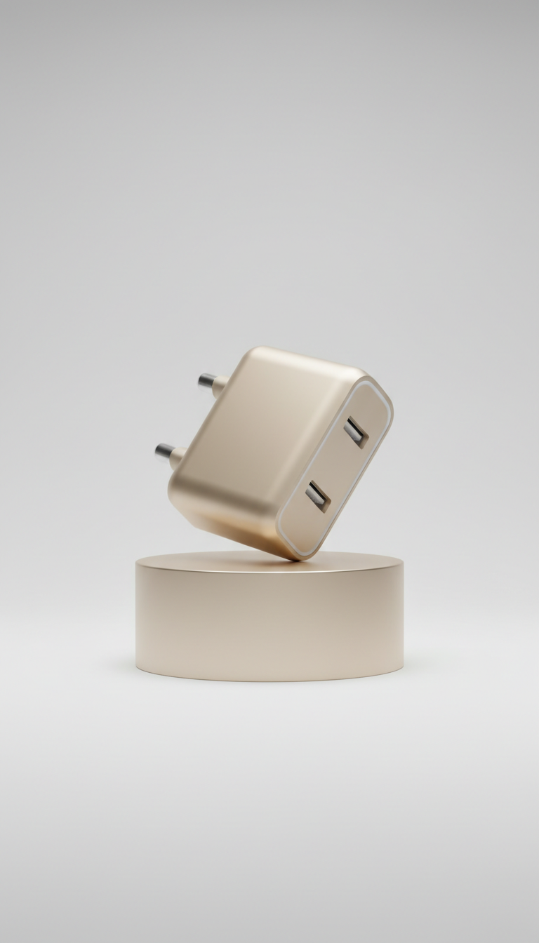 Champagne Gold GaN Fast Charger Adapter
